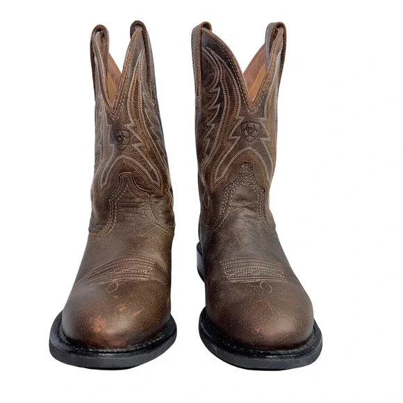 Ariat Cowboy Boots Men's US 7 D Style 10012787 Brown Leather Western - Picture 5 of 8